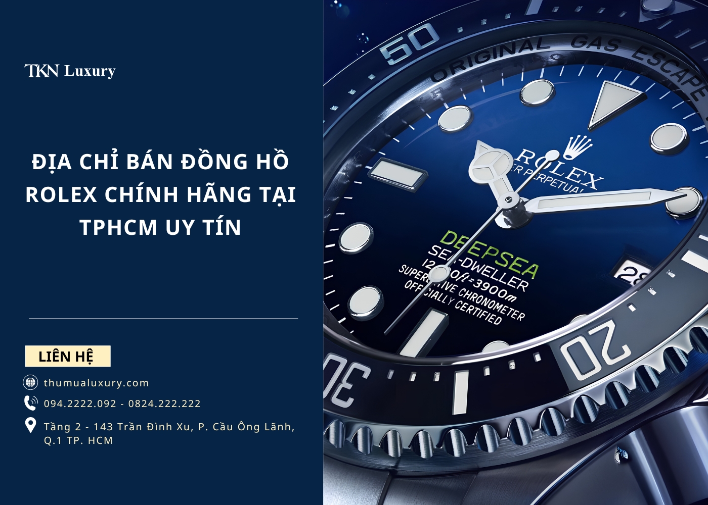 Địa chỉ thu mua đồng hồ Rolex chính hãng tại TPHCM giá cao