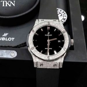 Hublot Classic Fusion Titanium Đen Pave Dây Cao Su