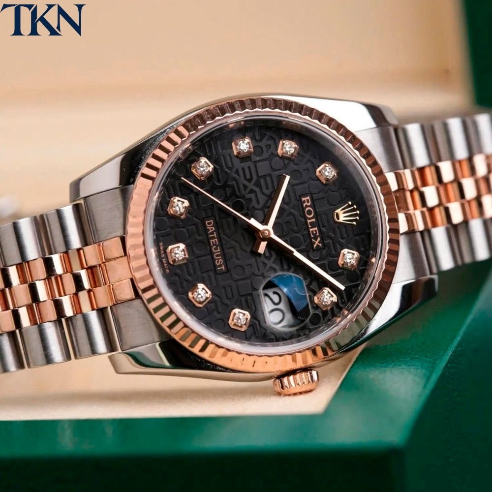 Rolex Datejust 116231 Mặt Vi Tính Đen Diamonds - Ảnh 4