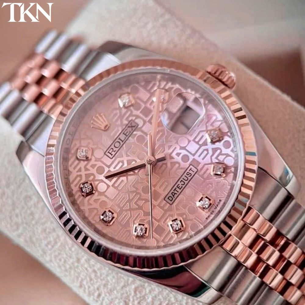 Rolex Datejust 116231 Mặt Vi Tính Hồng Diamonds - Ảnh 4