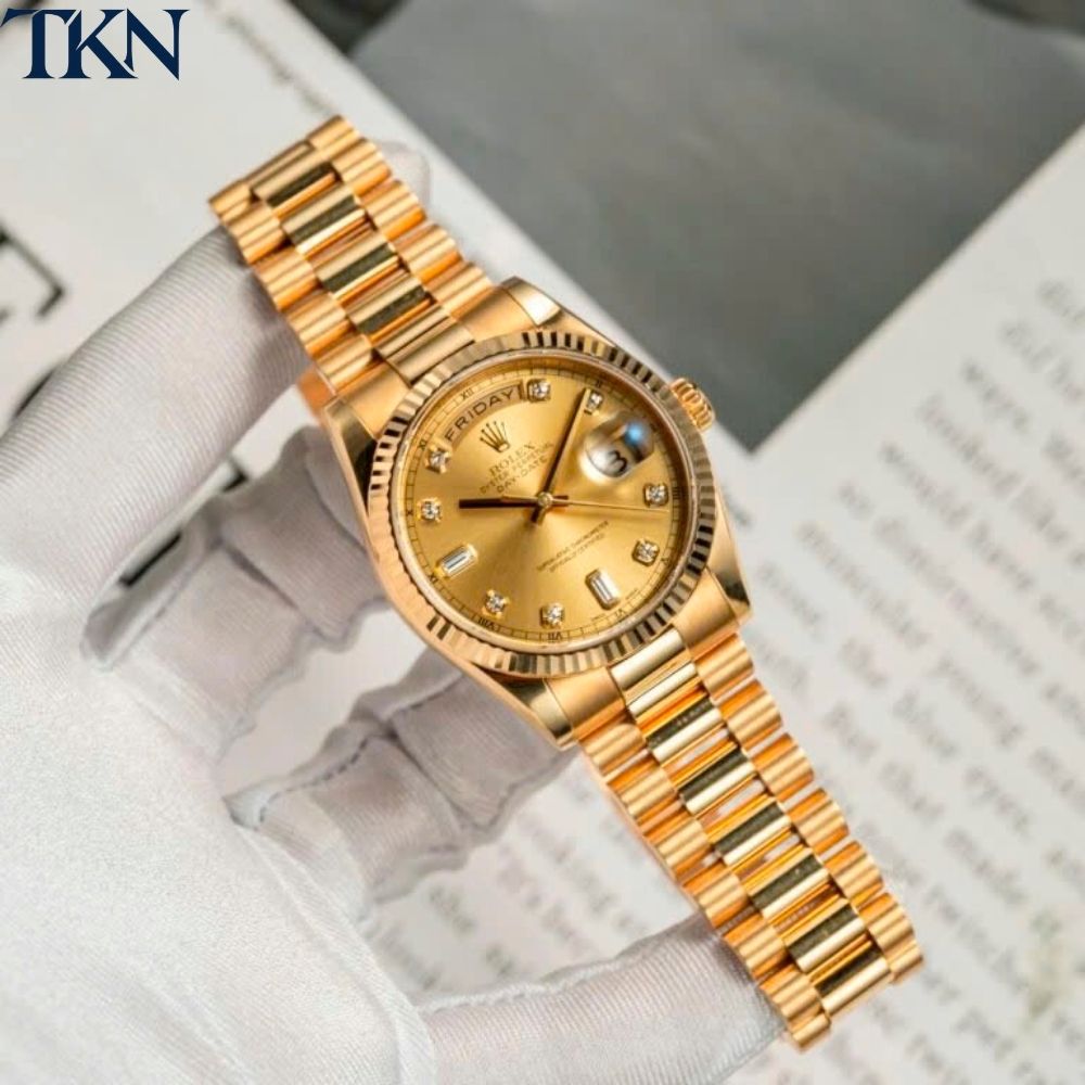 Rolex Day-Date 118238 Champagne Diamonds - Ảnh 4