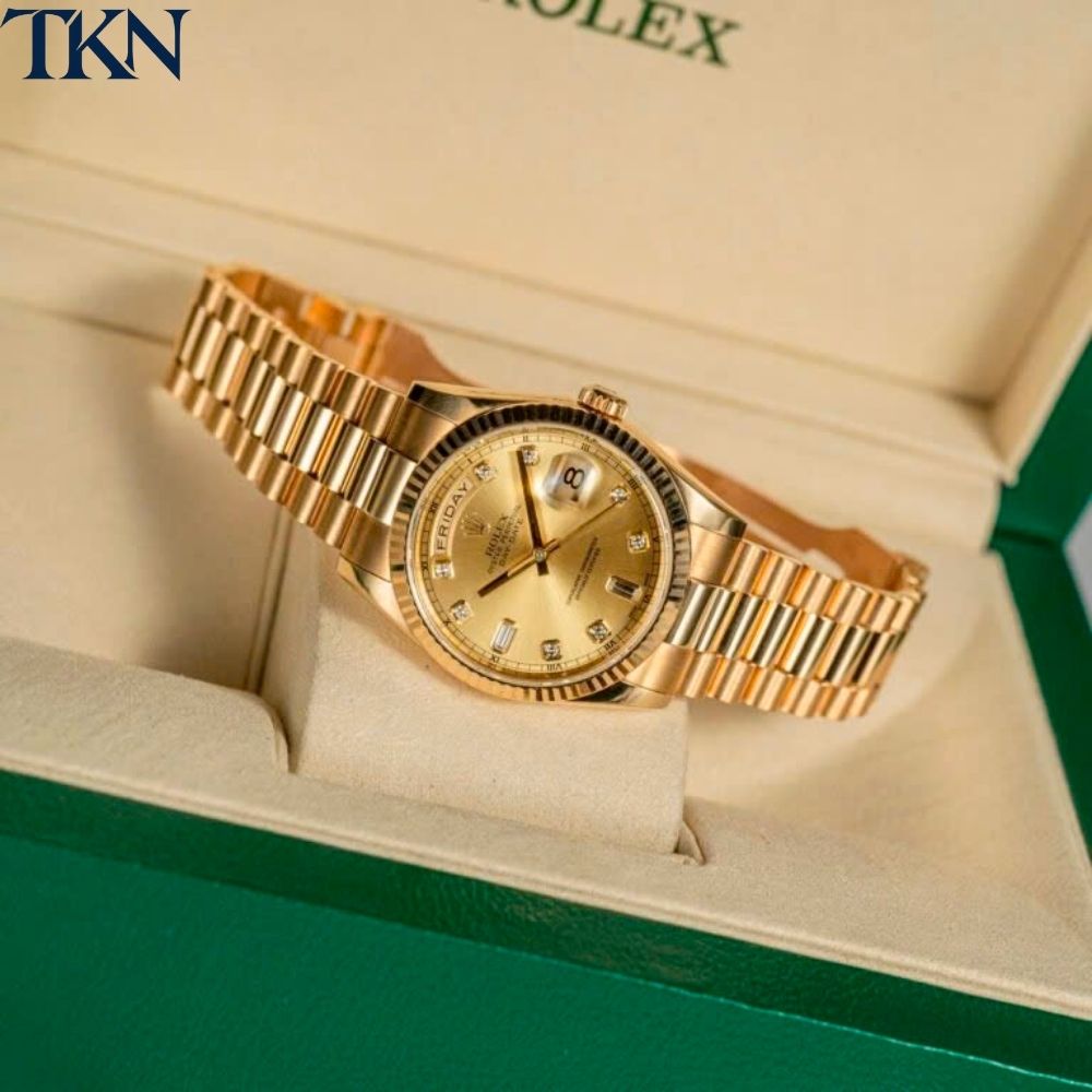 Rolex Day-Date 118238 Champagne Diamonds - Ảnh 3