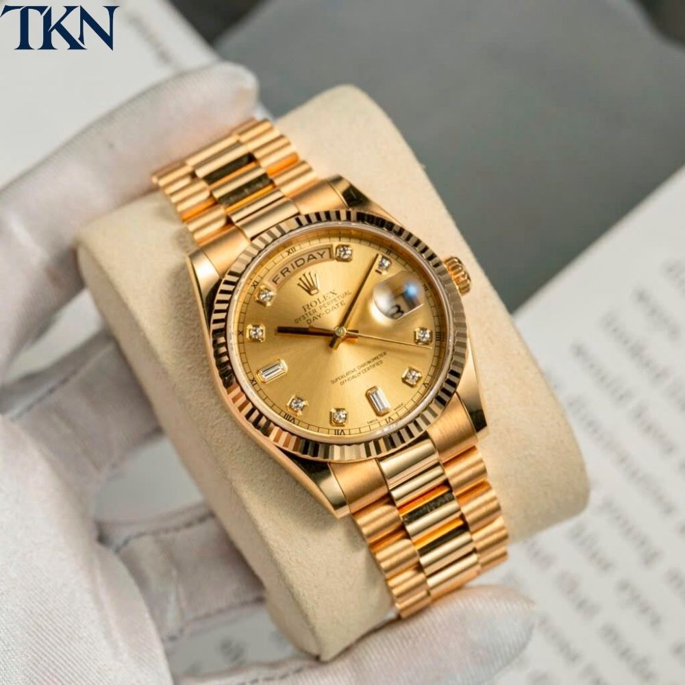 Rolex Day-Date 118238 Champagne Diamonds - Ảnh 2
