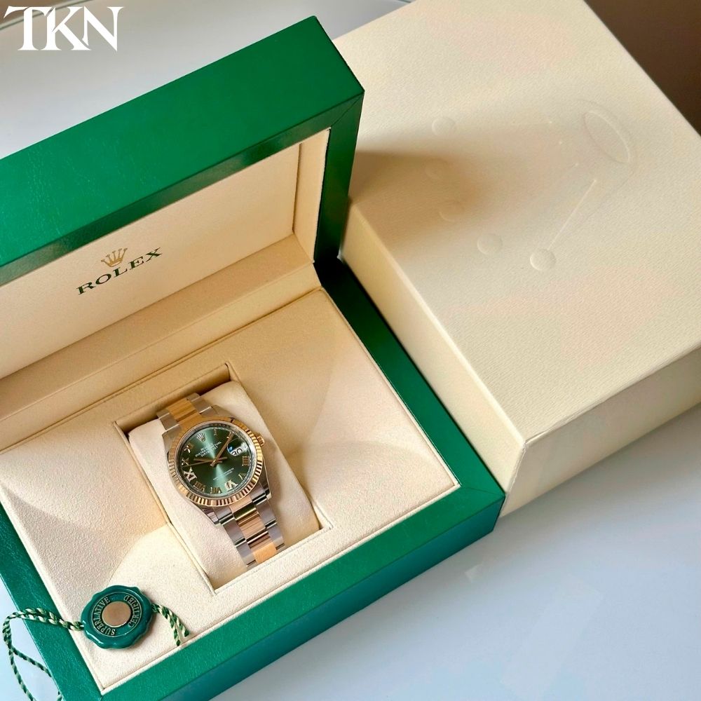 Rolex Datejust 126233 Olive Cọc La Mã - Ảnh 4