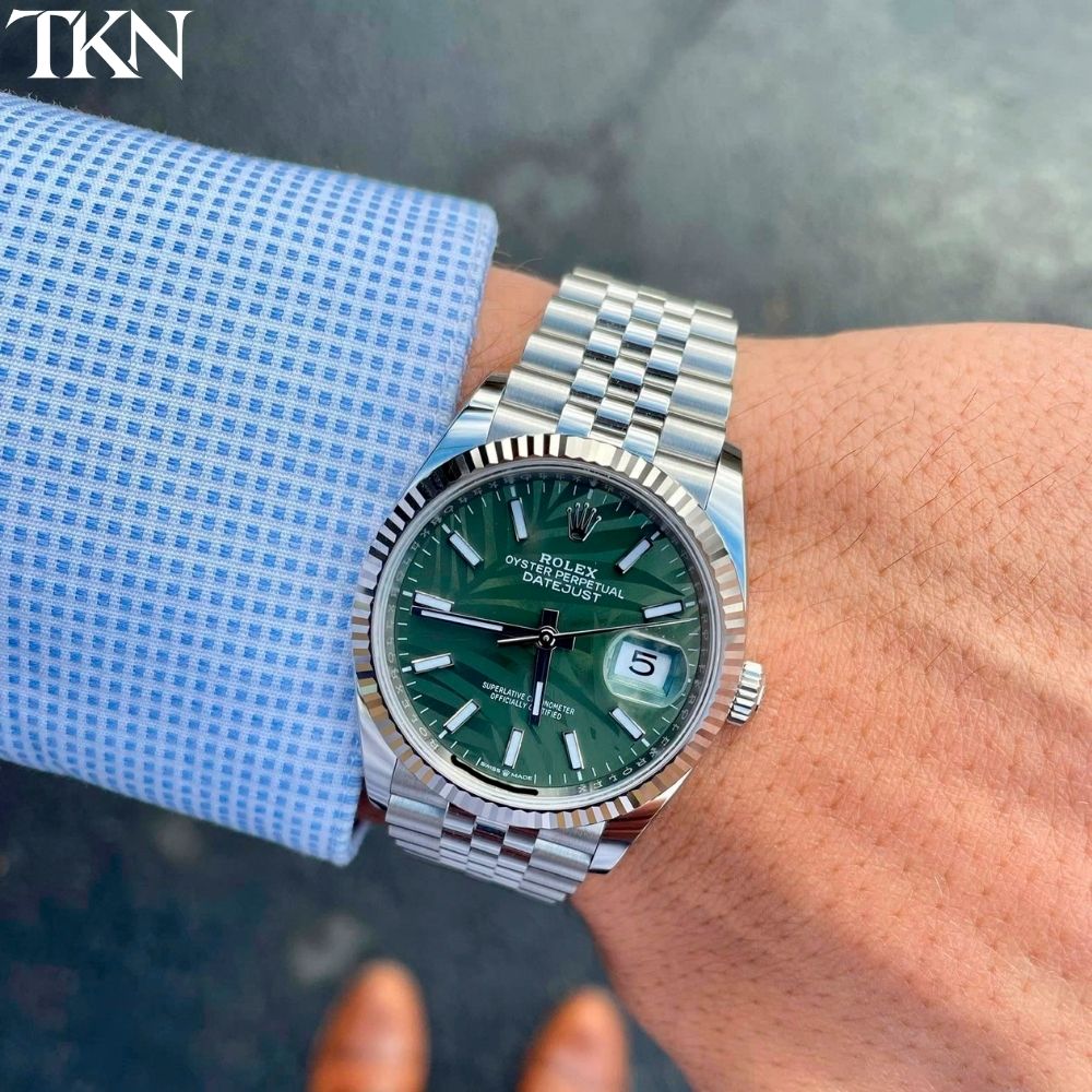 Rolex Datejust 126234 Mặt Lá Cọ Index - Ảnh 5