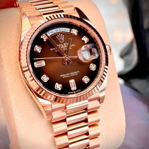 Rolex Day-Date 128235 Ombre Nâu Diamonds