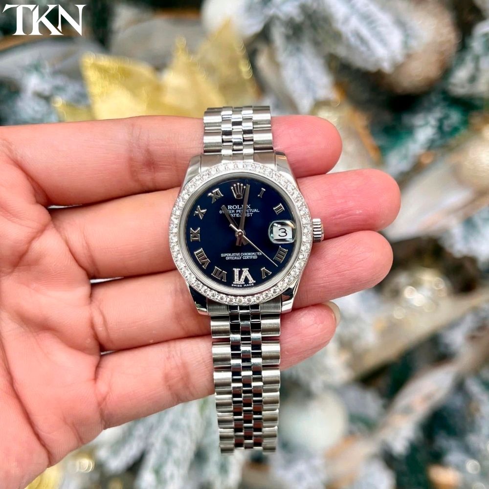 Rolex Datejust 178274 31 Xanh Roman - Ảnh 3