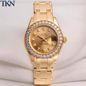 Rolex Pearlmaster 80298 29 Champagne Diamonds