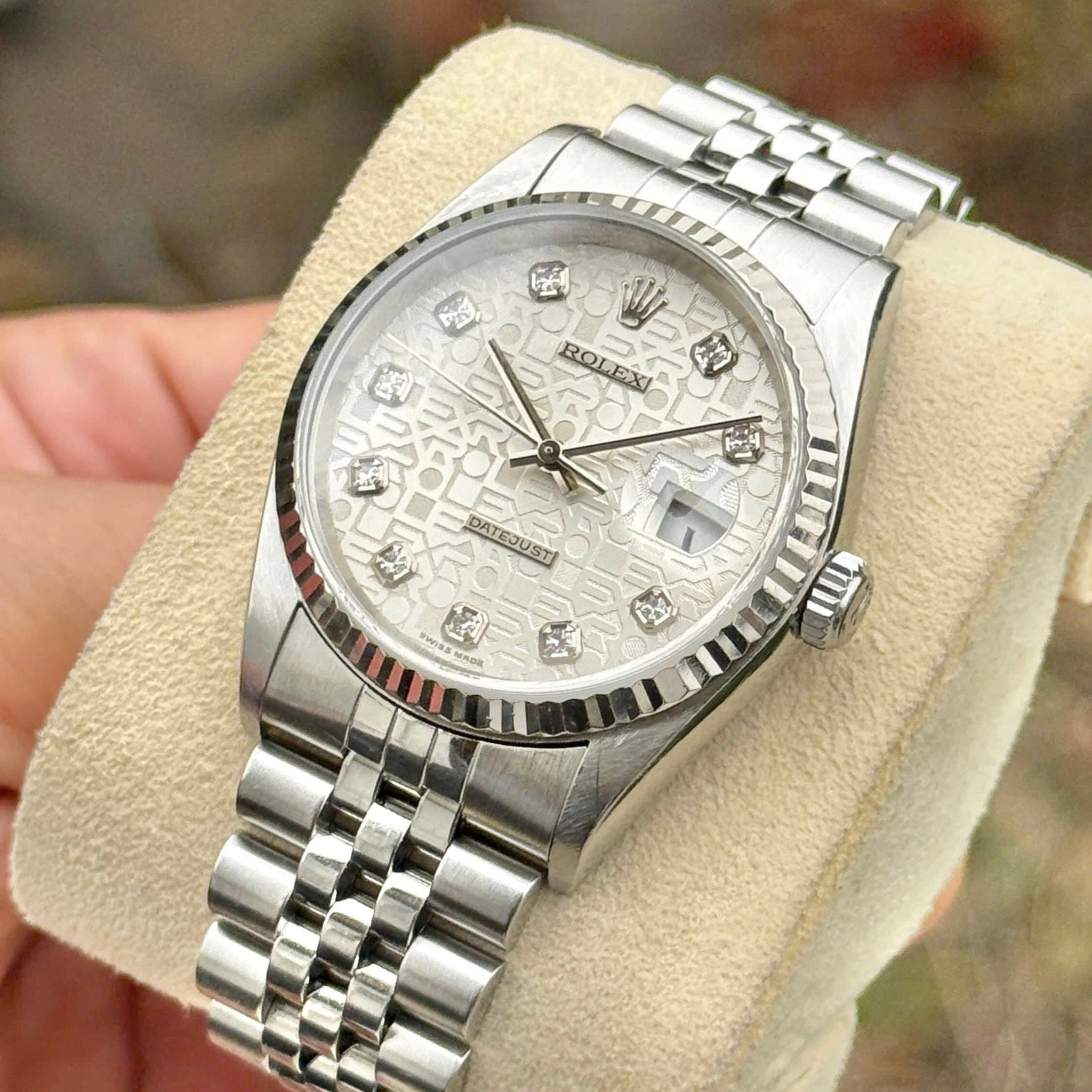 Rolex Datejust 16234 Mặt Vi Tính Index - Ảnh 6