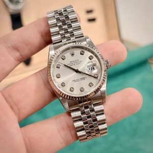 Rolex Datejust 16234 Silver Diamonds