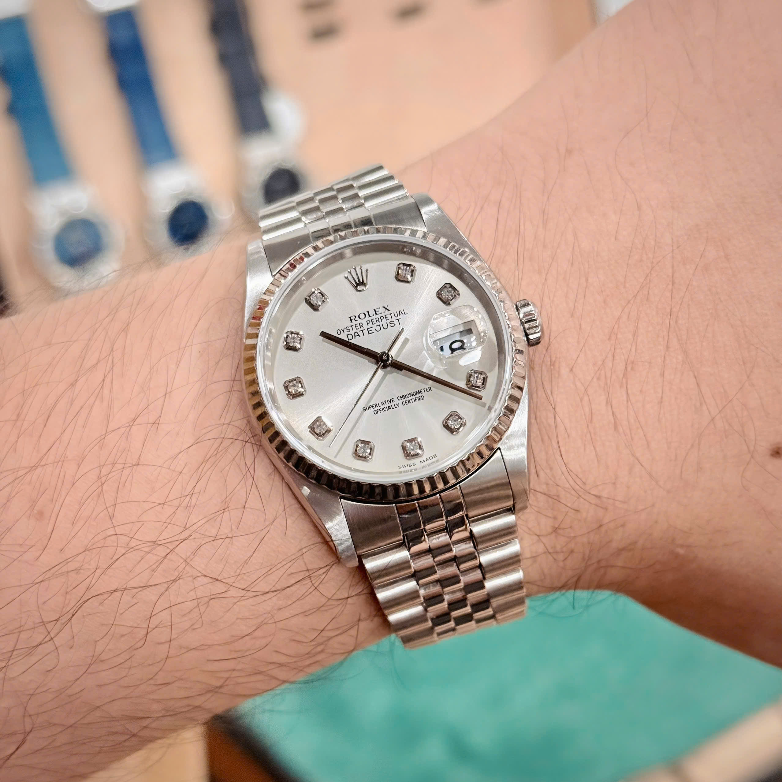 Rolex Datejust 16234 Silver Diamonds - Ảnh 3