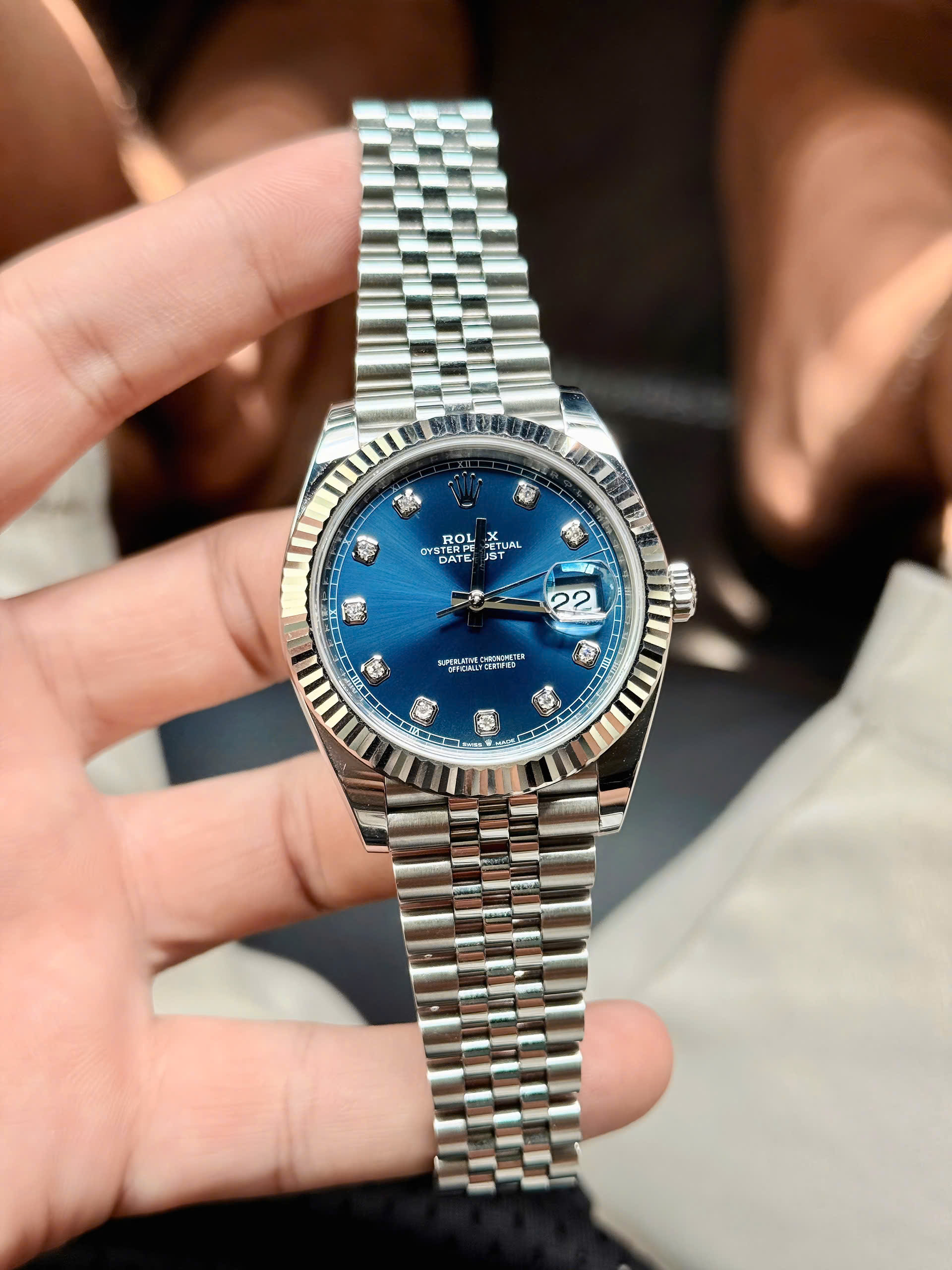 Rolex Datejust 126334 Xanh Dương Diamonds