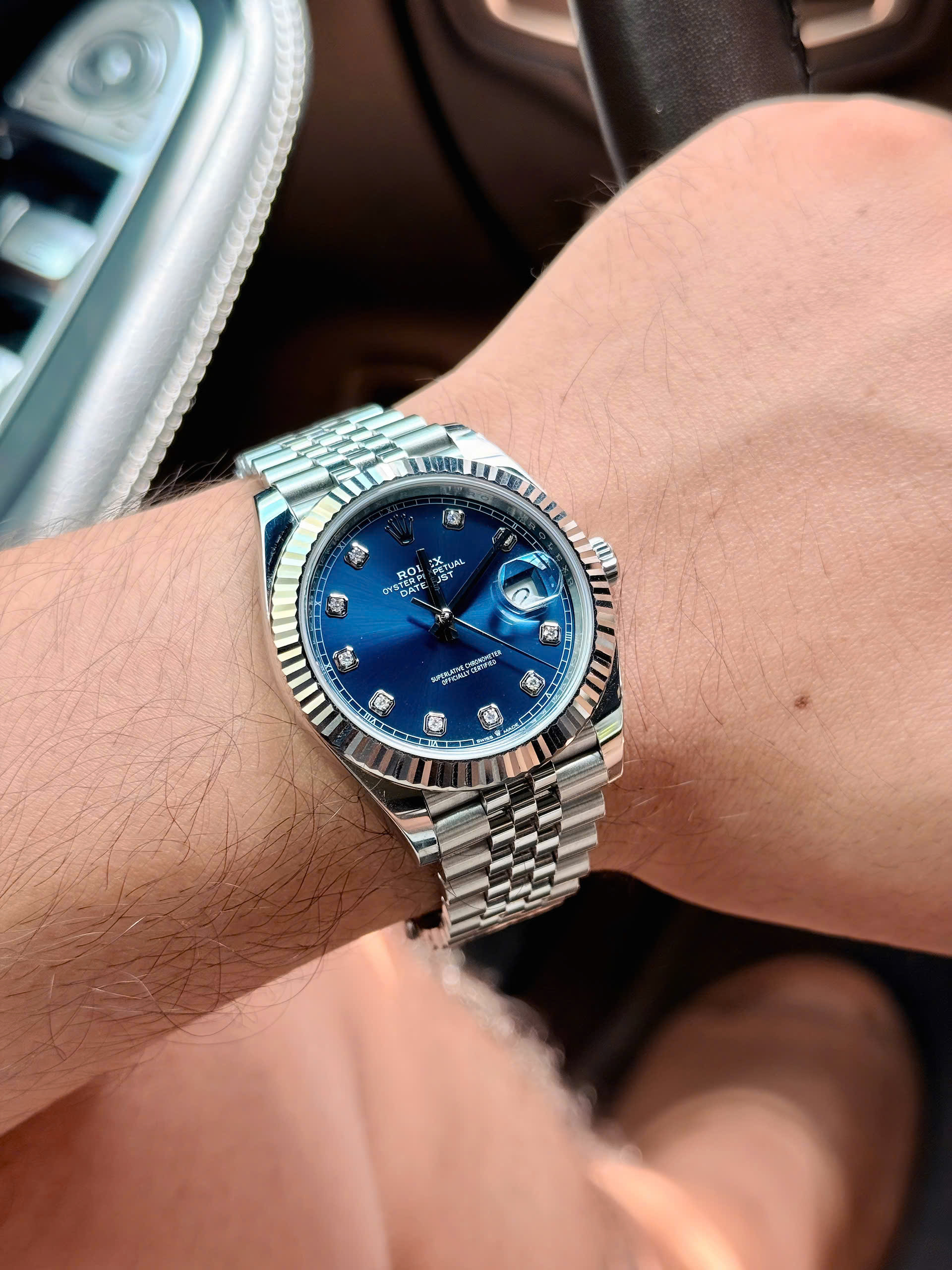 Rolex Datejust 126334 Xanh Dương Diamonds - Ảnh 2