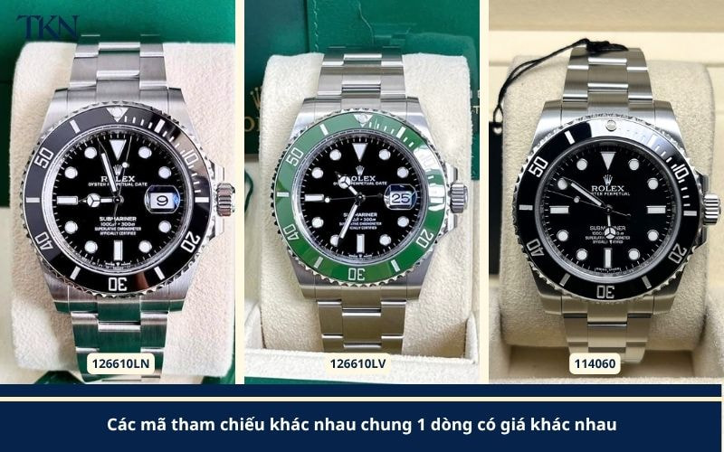 cac-ma-tham-chieu-khac-nhau-chung-1-dong-co-gia-khac-nhau-TKN-Luxury Mã tham chiếu khác nhau chung 1 dòng đồng hồ có giá khác nhau