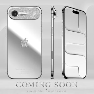 iPhone 18 Pro Max Aurora Yellow Gold Diamonds Crown