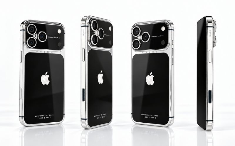 iPhone 18 Pro Max G’ACE PRIME Platinum Black DLC Ft. Diamond
