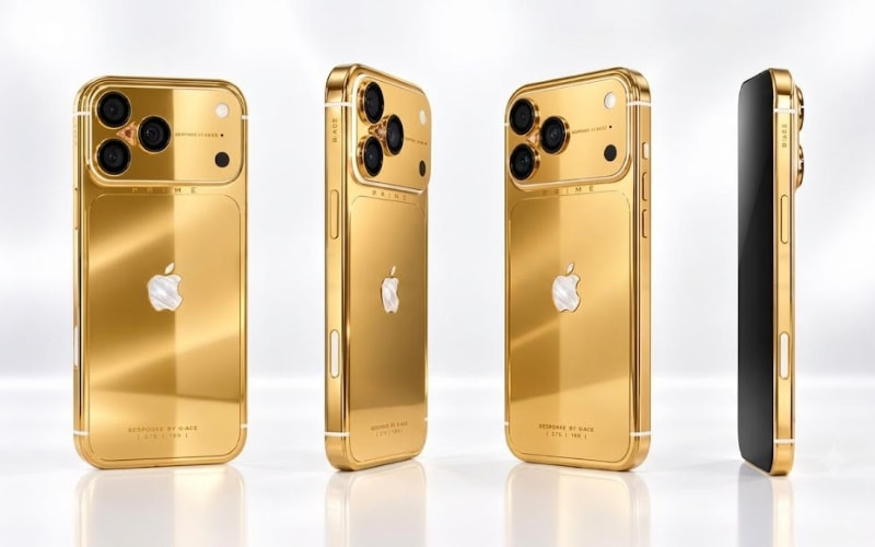 iPhone 18 Pro Max PRIME Classic Gold Ft. Champagne Sapphire
