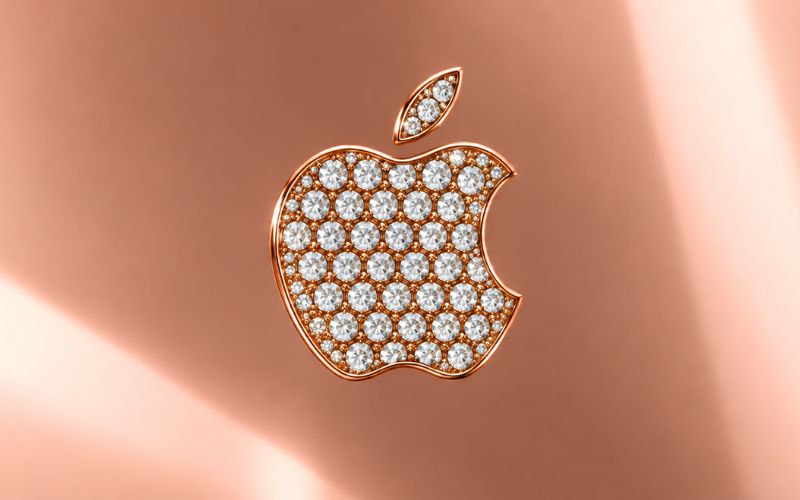 Logo Apple đính kim cương sang trọng
