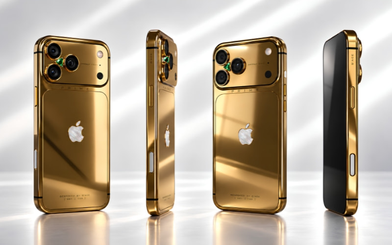 iPhone 18 Pro Max PRIME Classic Gold Ft. Emerald