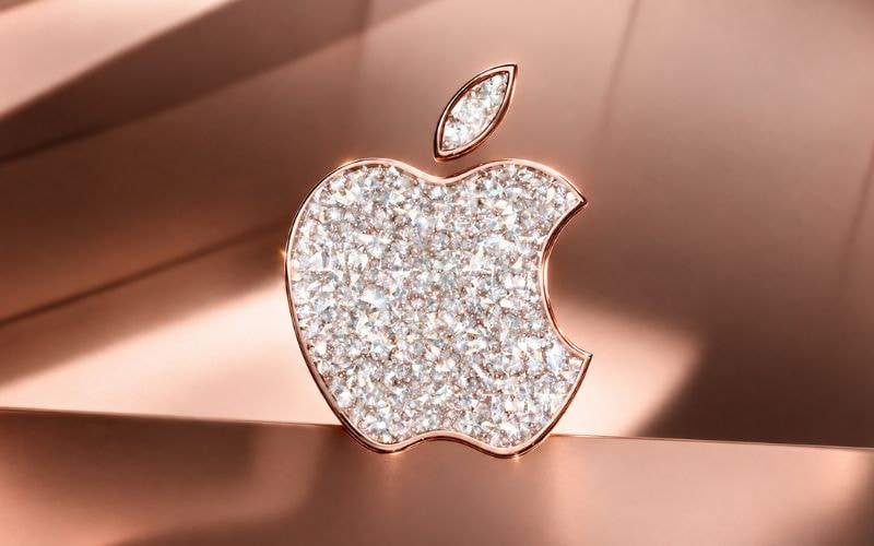 Logo Apple đính full kim cương Mystery