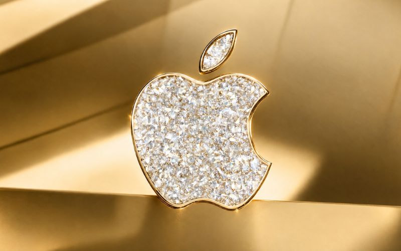 Logo Apple đính full kim cương Mystery
