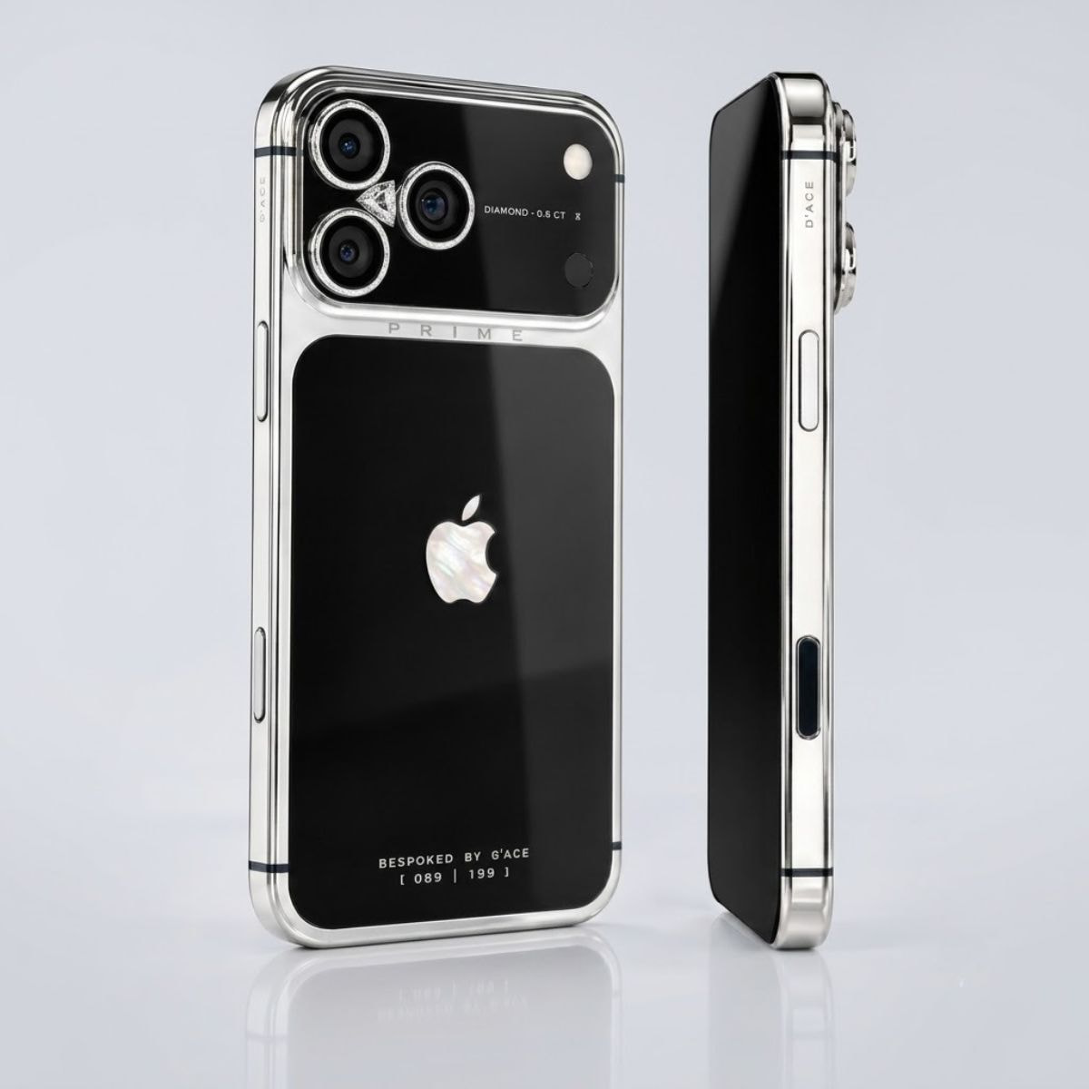 iPhone 18 Pro Max G’ACE PRIME Platinum Black DLC Ft. Diamond